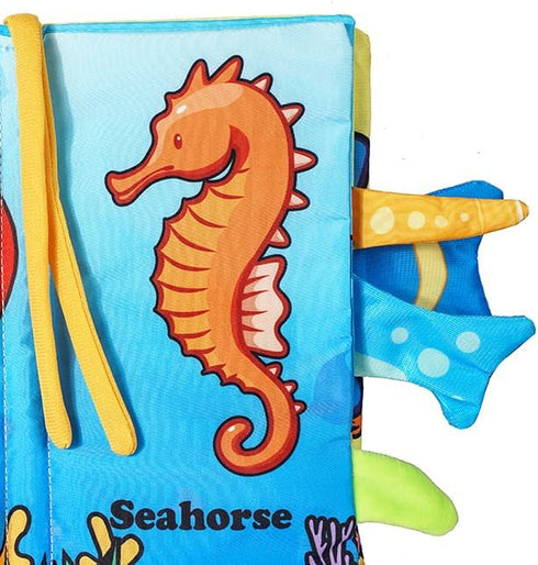 Baby Plush Cloth Book Toy ,Soft Crinkle Books for Babies, Non Toxic Fabric Touch and Feel Crinkle Cloth Books Early Educational Stimulation Toys f...