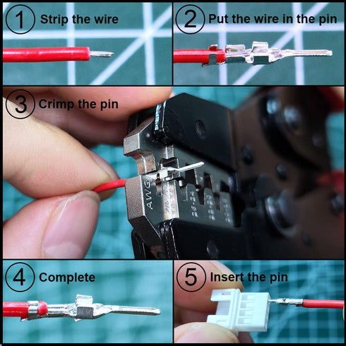 JST PH 2.0 Connectors Pin Header and Ribbon Cable Wire Kit 2.0mm Pitch JST PH - 2/3/4/5/6/7/8 Male Pin Female Housing...