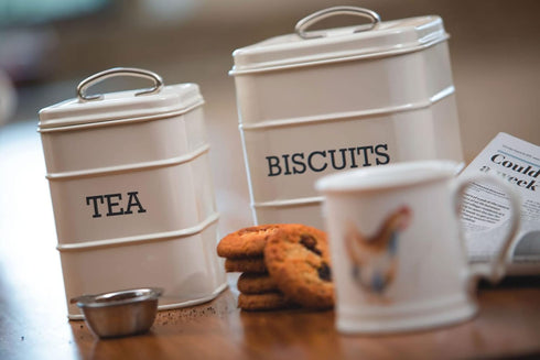 Living Nostalgia Biscuit tin 14,5x19cm, Metal, Antique Cream, 14.5 x 19 cm...