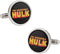 Hulk Silver-Tone & Black Round Cufflinks with Presentation Box...