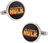 Hulk Silver-Tone & Black Round Cufflinks with Presentation Box...