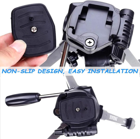2 Pack 41mm and 43mm Tripod Quick Release Plate Camera Mounting Adapter, 2 Sizes QR Release Camera Tripod Ball Head Parts Replacement Compatible w...