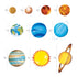Decowall DS8-1307 Planets in The Space Kids Wall Decals Wall Stickers Peel and Stick Removable Wall Stickers for Kids Nursery Bedroom Living Room...