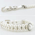 KUDES Small Dog Cat Big Pearl Collars with Crystal Rhinestone Diamond Décor, Adjustable Cute Fashion Pet PU Leather Collars Necklace for Wedding B...