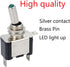 ESUPPORT 12V 20A AMP Green LED Light Rocker Toggle Switch SPST ON/OFF Car Motor Pack of 10...