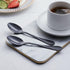 Black Dessert Spoon Set, Seeshine 6.5-inch Stainless Steel Shiny Black Teaspoon, Espresso Coffee Spoon, Set of 6...