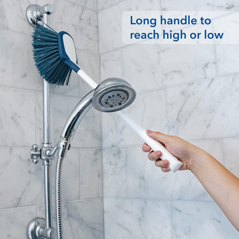 Unger EZ Reach Shower Tub & Tile Scrub Brush – Crevice Cleaning Brush, Bathroom Cleaning Supplies, Bathroom Scrubber, Great for Showers, Fixtures ...