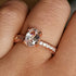 XIALV Rose Gold Plated Cubic Zirconia 2 Carats Oval Cut Ring Simulated Diamond CZ Wedding Engagement Ring for Women (US size 7)...