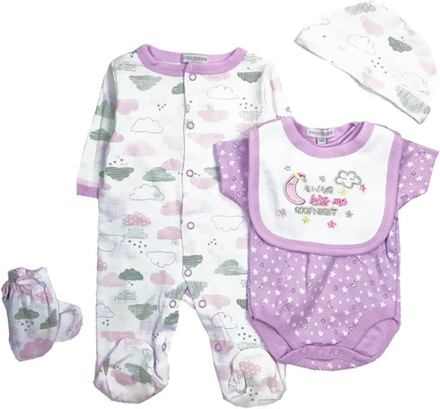 Reborn Baby Dolls Clothes Outfits 22 Inch Girl Clothing Accessories 5 Pcs Set for 20-23 Inch Newborn Reborn Dolls...