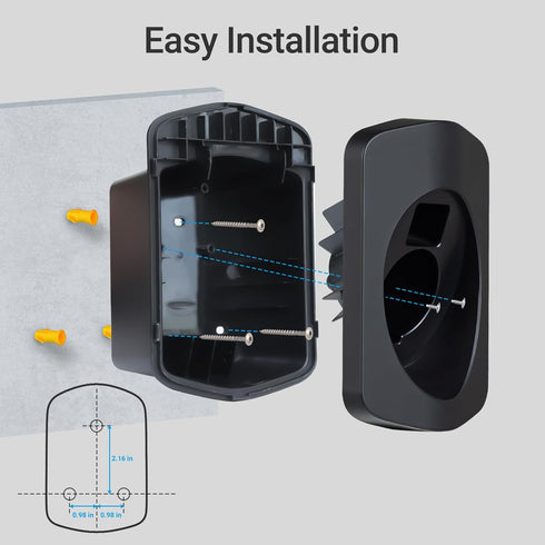 Tera EV Charger Holder for SAE J1772 Charger Electric Car Wall Mount Connector Charging Cable Holder Organizer All Weather Electric Vehicle Chargi...