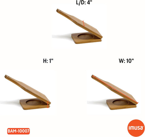 IMUSA BAM-10007 Jumbo Tostonera, Natural - Bamboo Pataconera, Plantain Press, Tortilla Quesadilla Maker Flour Dough Press for Quesadillas Tortilla...