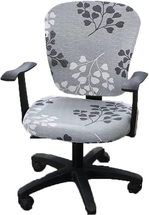 Office Computer Chair Covers, Split Stretchable Seat Cover Removable & Washable Rotating Chair Protective Slipcover...