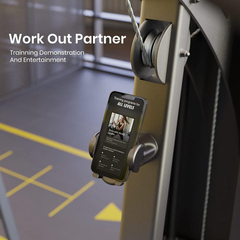 MiiKARE Gym Accessory Magnetic Phone Holder for Videos, Universal Magnetic Phone Mount for Gym Golfcart Phone Holder 360Degree Angle Adjustable, H...