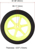 uxcell RC Model Plane Aircraft Wheel Micro Sport Wheel 0.11 Inch X 1.96 Inch - Wheel 6PCS...