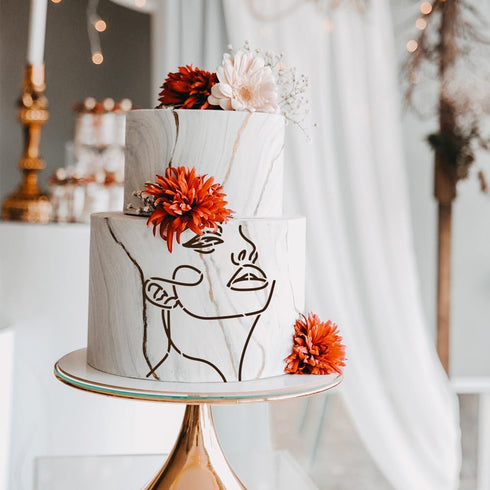 FINGERINSPIRE 9PCS Lady Line Art Painting Stencil 8.3x11.7 inch Woman Face Painting Template Minimalist Line Facial Features Stencil Character The...