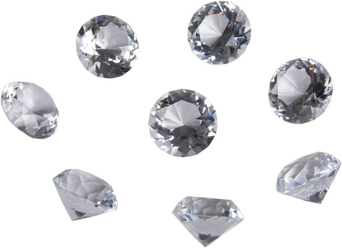 LONGWIN 30mm(1.2 inch) Crystal Diamond Themed Dinner Party Table Decoration Party Favors Gift Idea Pack of 8 (Clear)...