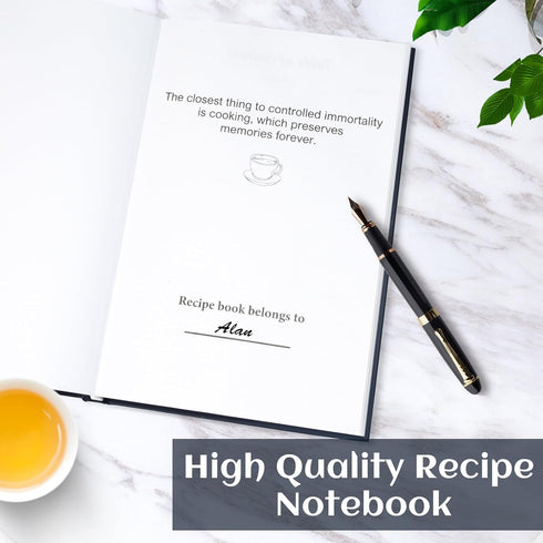 Perfect Blank Recipe book - Recipe Book to Write In Your Own Recipes,Organize Your Recipes- Waterproof Cover and 186 Blank Pages Recipe Notebook (...