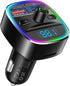 Nulaxy Bluetooth FM Transmitter for Car,Bluetooth Car Adapter with Dual USB Charging Car Charger MP3 Player Support TF Card & USB Disk,Hands Free ...