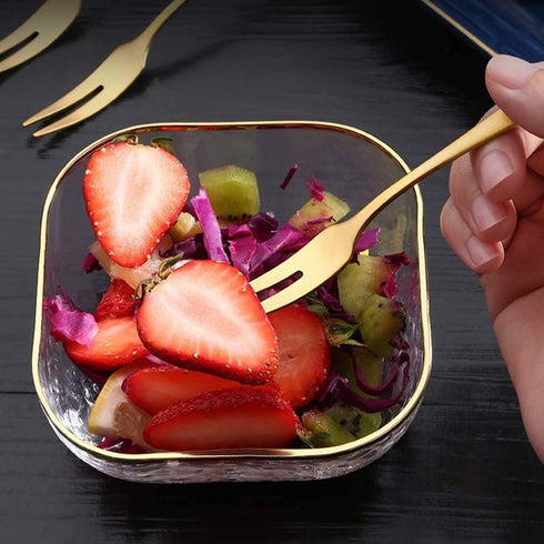Comicfs 20-Piece Stainless Steel Forks, 5.3 Inches, Seafood Crab Forks Escargot Fork 2 Prong Tasting Appetizer Forks Dessert Cocktail Salad Fruit ...
