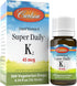 Carlson - Super Daily K2, 45 mcg Liquid Vitamin K, Bone Health, K2 Vitamin, Vitamin K Supplement, Vitamin K-2 MK7, Unflavored, 360 Drops (10.16 mL...