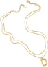 Evabelle Gold Layered Necklace for Women Trendy Jewelry 14K Real Gold Plated Chunky Chain Stackable Necklaces Dainty Choker Necklaces Rectangle Sq...