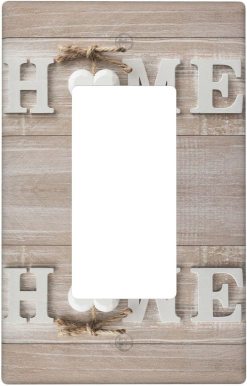 Home Wall Plate 1 Gang Single Rocker Decorative Light Switch Cover Modern Abstract Switch Plate Cover for Bedroom Kitchen Home Decor White Love...