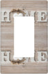Home Wall Plate 1 Gang Single Rocker Decorative Light Switch Cover Modern Abstract Switch Plate Cover for Bedroom Kitchen Home Decor White Love...