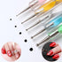 5PCS Dotting Pens and 3PCS Nail Painting Brushes, Double Ended Nail Brushes and Dotting Tool Kit, Nail Art Design Tools...
