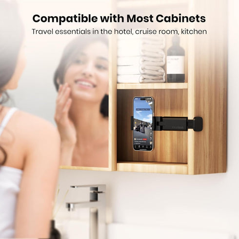 Portable Airplane Phone Holder, Klearlook Universal Travel Essentials Phone Mount with Multi-Directional 360° Rotation, Travel Must Haves Handsfre...