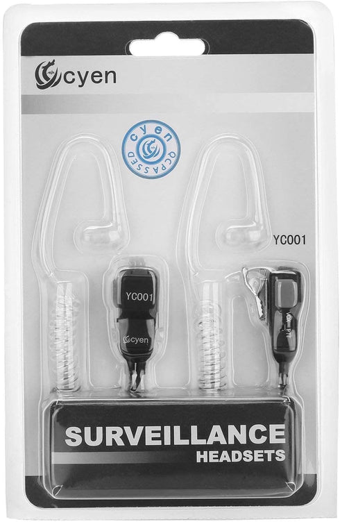 Two Way Radio Earpiece Noise Canceling Transparent Security Headphones Walkie Talkie Earphone with PTT/VOX – Pair...