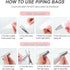 200pcs Disposable Icing Piping Bags - 12 Inch Pastry Bag Frosting Bags for Cake Cookies Baking Decorating - Plastic Tipless Piping Bags...