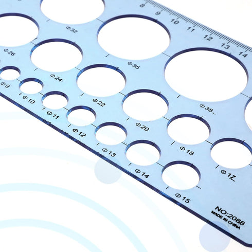 2 Pieces Circle Stencil, Circle Template for Drawing, Plastic Round Drawing Templates, Circle Ruler Drawing Templates for Office and School...