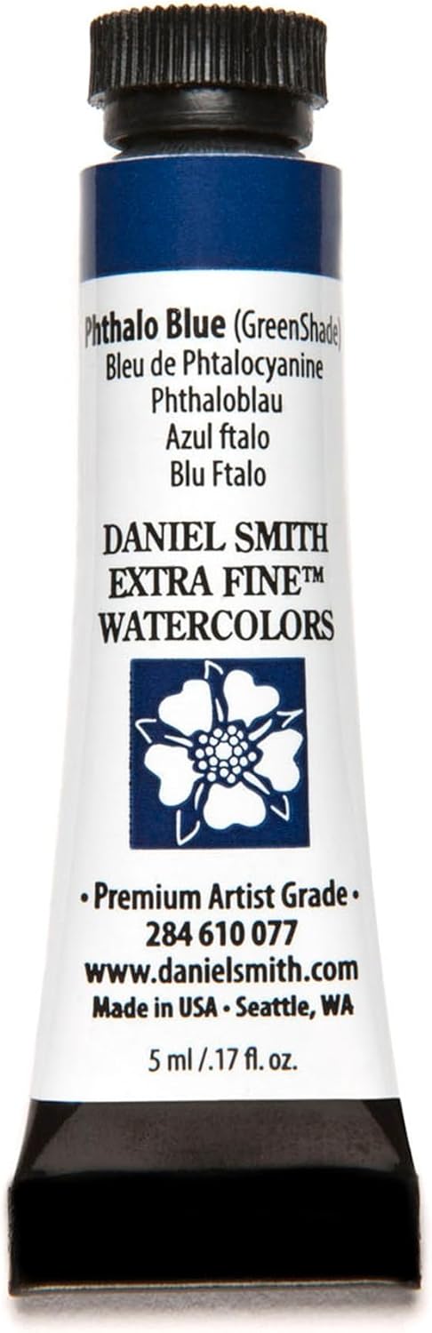 Daniel Smith Extra Fine Watercolor Paint, 5ml Tube, Phthalo Blue(GS), 284610077...