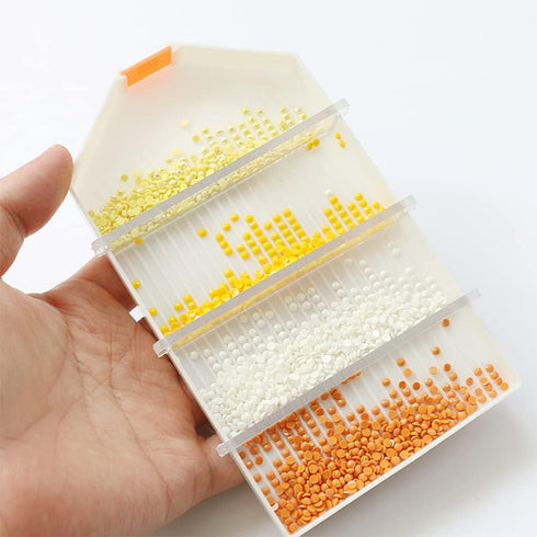 5 Piece Diamond Painting Tool Plastic Bead Sorting Tray Organizer Diamond Rhinestone Plate Bead Sorting Trays Drawing Accessories Kit for DIY Art ...