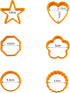 XIPEGPA 12PCS Color Plastic Cookie Cutters Heart Star Triangle for Vegetable Fruit Cutters...