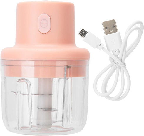 250Ml Electric Meat Grinder, USB Charging Kitchen Food Chopper, Multifunctional Complementary Food Mixer, Household Electric Food Processor for On...