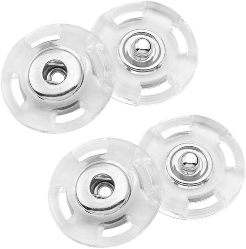 20 Sets Clear Sew-on Snap Buttons Press Studs Buttons Snap Closing Buttons Fasteners for Dress Coat Clothing DIY Sewing (18mm)...