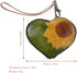 1 Pcs Leather Zipper Coin Purse Heart Shaped Wallet, Wrist Bag,Hand Bag,Coin Organizer, Change Holder,Card Case, Mini Leather Zipper Storage Bag f...
