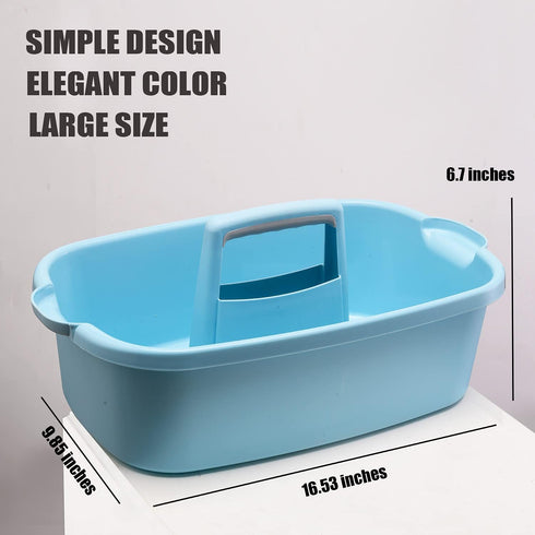 ALINK Large Plastic Shower Caddy Tote, Portable Storage Caddy Basket Organizer with Handle for Dorm, Bathroom, Tool, Garden, Kitchen, Cleaning Sup...