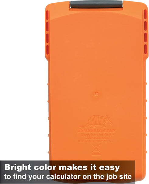 Calculated Industries 5032-4 Armadillo Gear Hard Protective Calculator Case in Orange...