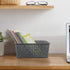 Teyyvn Plastic Storage Basket, 10.03" x 7.59" x 4.09", Pack of 6, Gray...