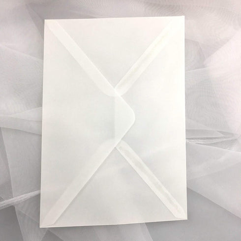25 PCS A7 Translucent Paper Vellum Envelopes,5.35 x 7.7 inches, Perfect for 5x7 Weddings,Invitation Cards,Birthday Greeting Invite...