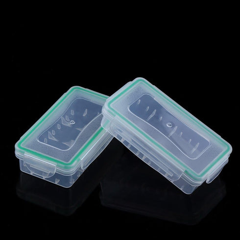 2 PCS 18650 Battery Storage Case, Plastic Battery Holder Waterproof Battery Holder Storage Box Portable Battery Container Protector...