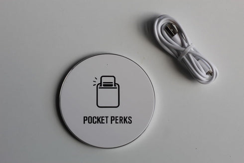 Ultra Slim Size (6mm) White Wireless Fast Charger. (Qi-Certified 10W for iPhone and Android)...