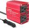 LVYUAN 150W Car Power Inverter 12V to 110V AC Car Charger Adapter with 3.1A Dual USB Car Adapter for Plug Outlet Red......