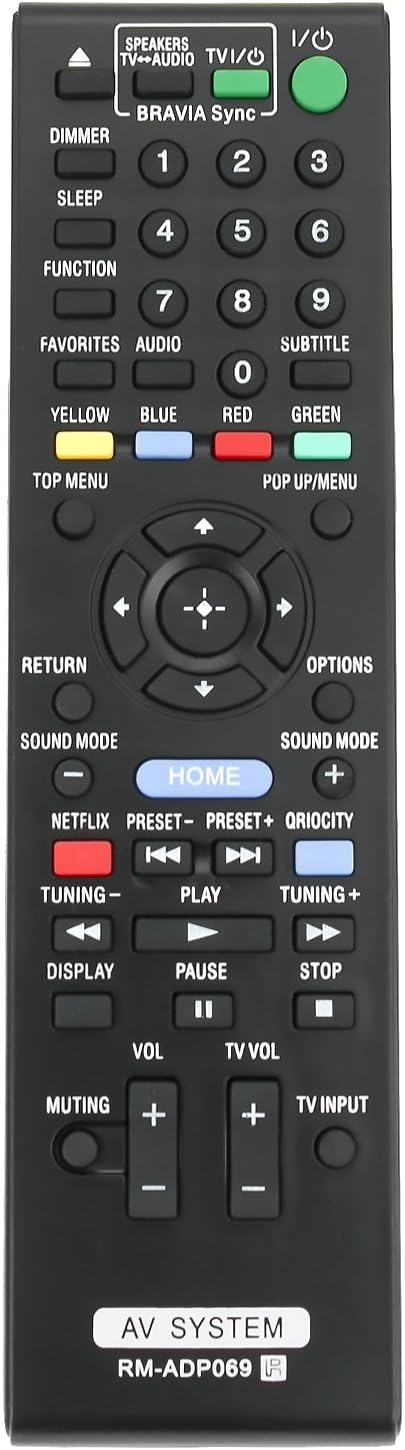 New RM-ADP069 Replace Remote Control for Sony BDV-N890W/Z BDV-T57 BDV-F7 HBD-F7 BDV-E280 HBD-T58 BDV-T58 BDV-E580 BDV-E380 HBD-E280 AV System...