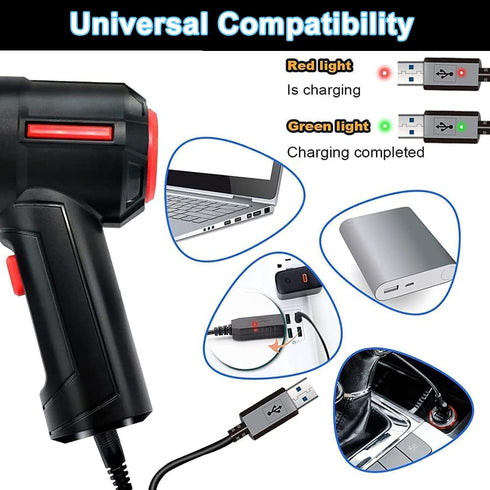3-in-1 Portable Small Cordless handheld Vacuum Cleaner Rechargeable with 9000PA Powerful Suction for Car/Office/Home...