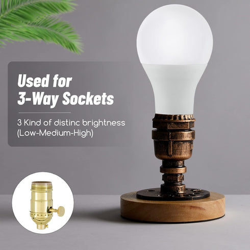 3-Way Led Light Bulbs 30 70 100 Watt Equivalent, 3000K Warm White, A19 E26 LED Bulbs, Omni-Directional, Perfect for Reading, 15 Watt Energy Effici...