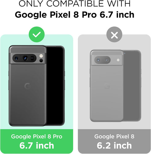 Compatible with Pixel 8 Pro Case, Liquid Silicone Case, Full Body Shockproof Protective Cover,?Soft Microfiber Lining? Slim Thin Phone Case for Go...