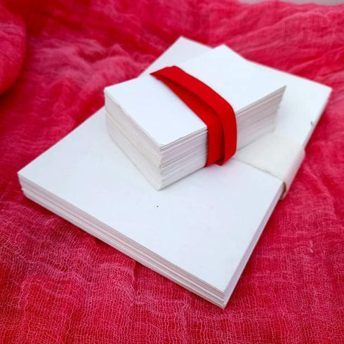 Deckle Papers 300gsm Thick Printer Friendly Handmade Paper Card Stock Printer Paper Size-8.3x11.7 Pack of-20 Ivory White...